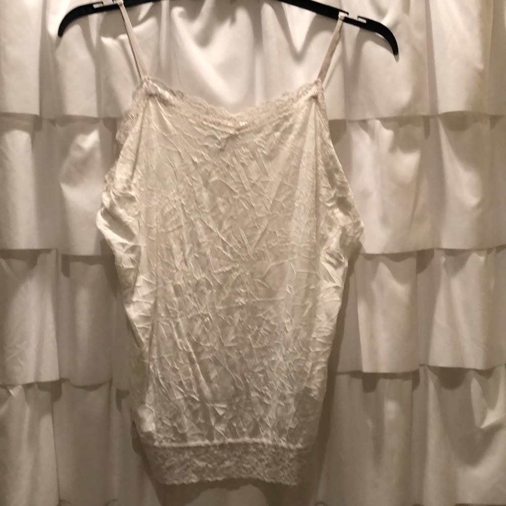 Coldwater Creek crinkle lace tank